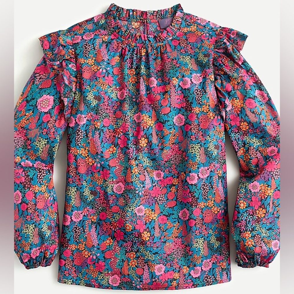JCREW Flutter-sleeve top in Liberty® Ciara print